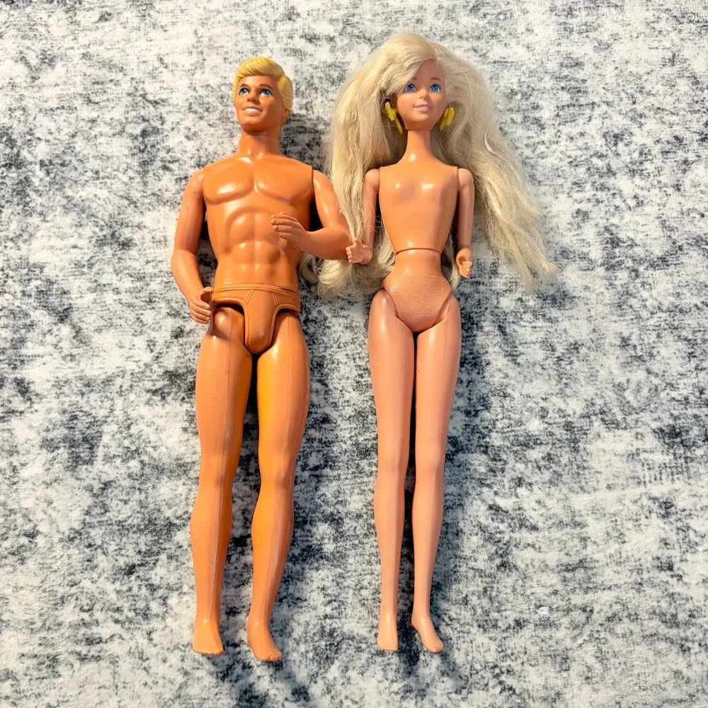 Mattel Sun Lovin Jazzie Barbie and Sun Sensation Ken Doll Lot Vintage 1990s Toys
